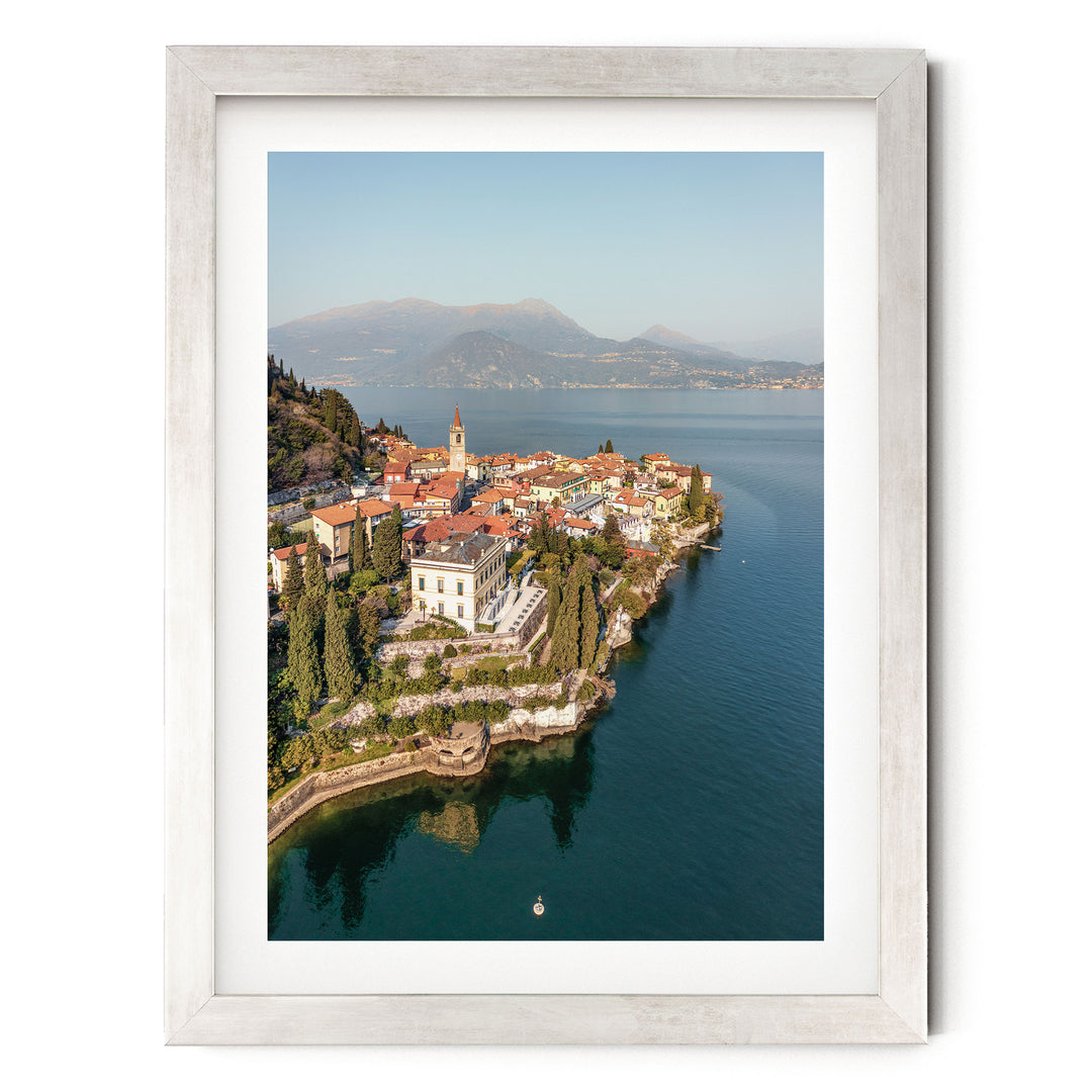 Varenna, Lake Como II, Italy – fine art print in a silver frame with white mat