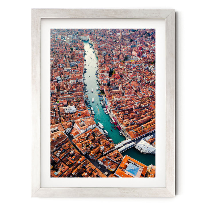 Grand Canal, Venice, Italy – fine art print in a silver frame with white mat