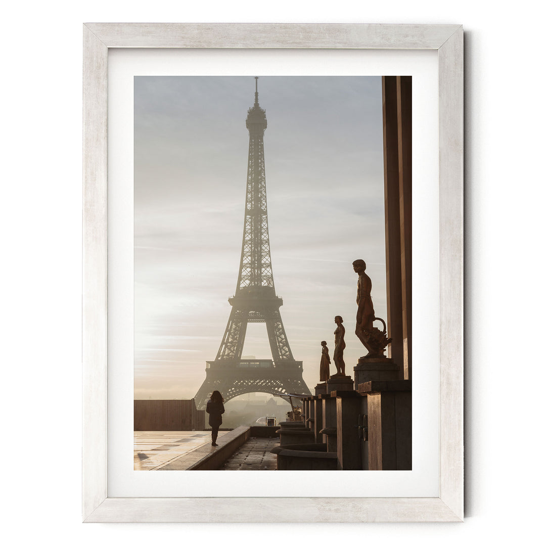 Trocadéro, Paris, France – fine art print in a silver frame with white mat