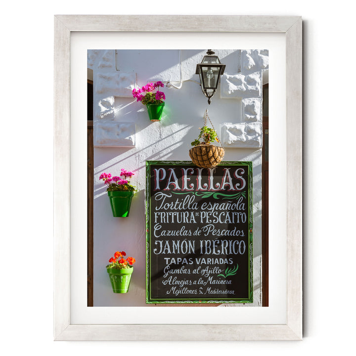 In the Streets of Andalusia III, Spain – fine art print in a silver frame with white mat