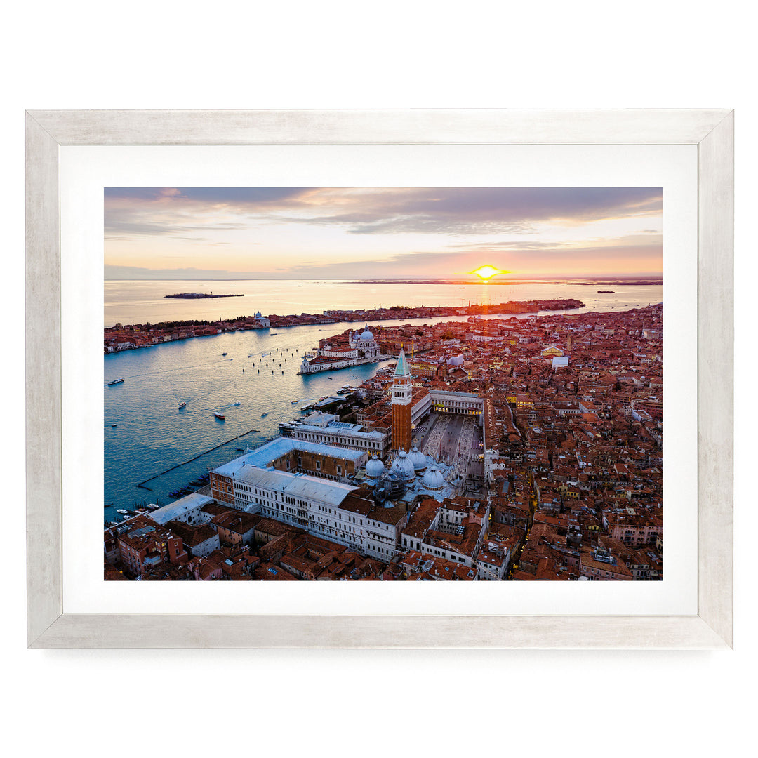 La Serenissima I, Venice, Italy – fine art print in a silver frame with white mat