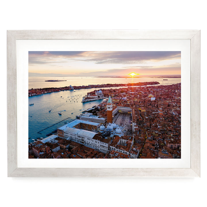 La Serenissima I, Venice, Italy – fine art print in a silver frame with white mat