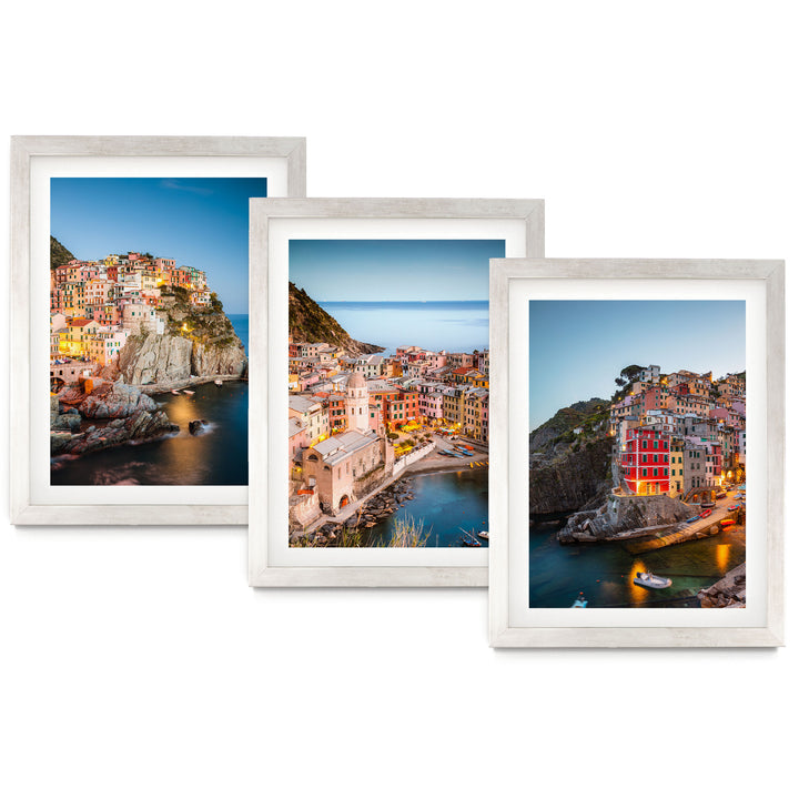 Cinque Terre, Liguria, Italy – Print Set – fine art print set in silver frames with white mats