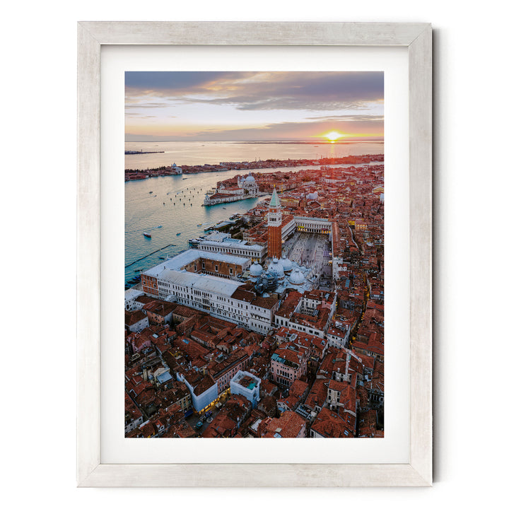 La Serenissima II, Venice, Italy – fine art print in a silver frame with white mat