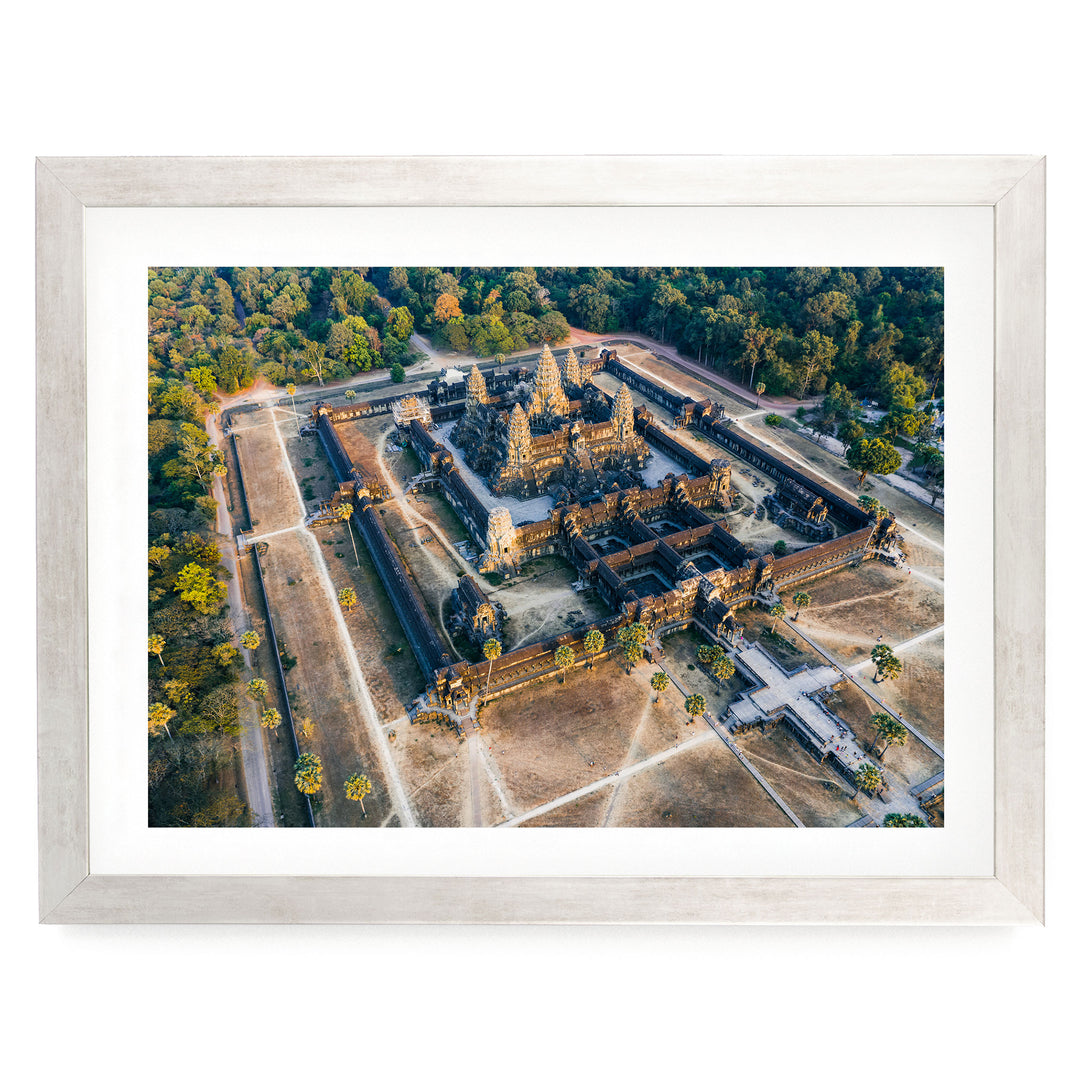 Angkor Wat, Siem Reap, Cambodia – fine art print in a silver frame with white mat