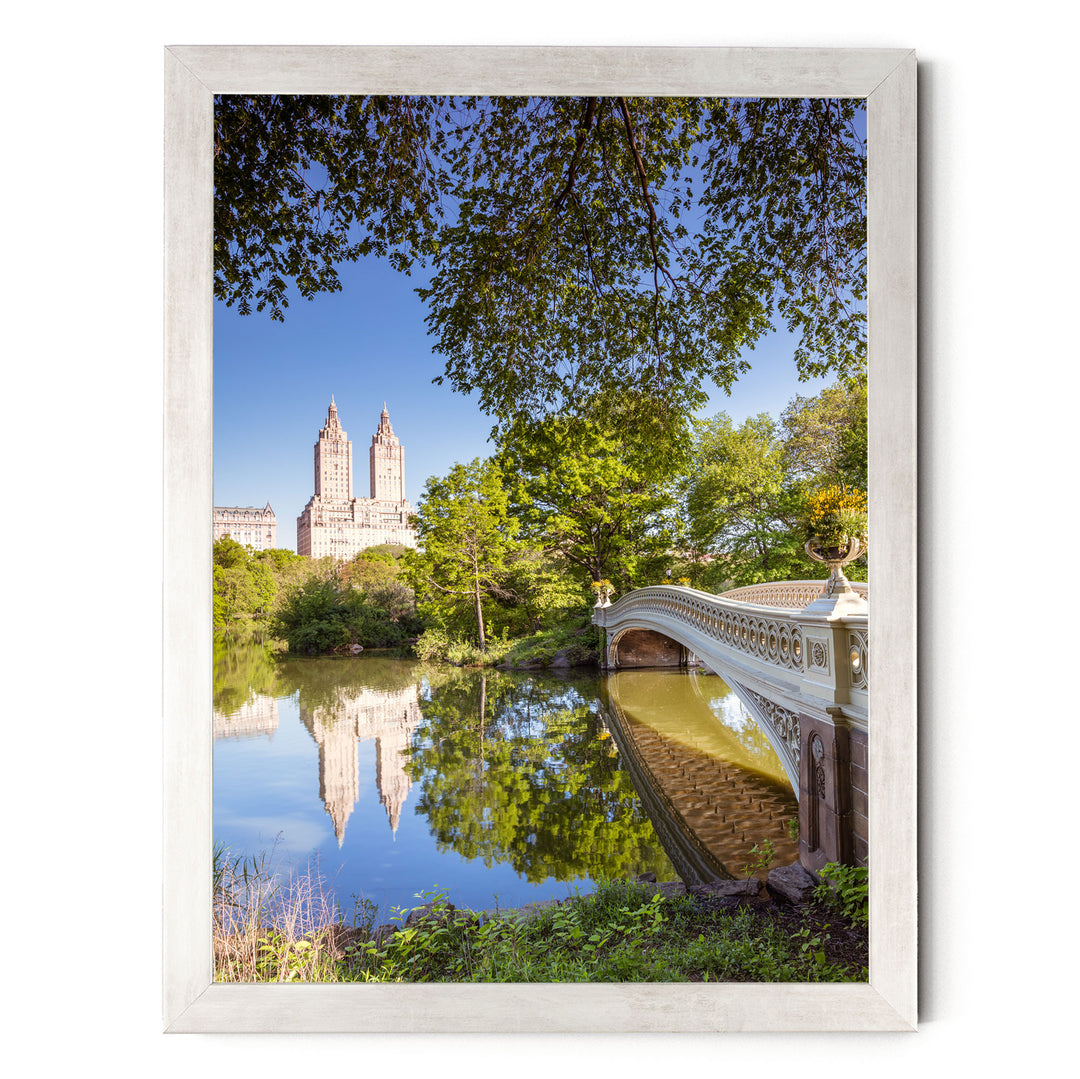 Central Park in Spring, New York City – fine art print in a silver frame, no mat