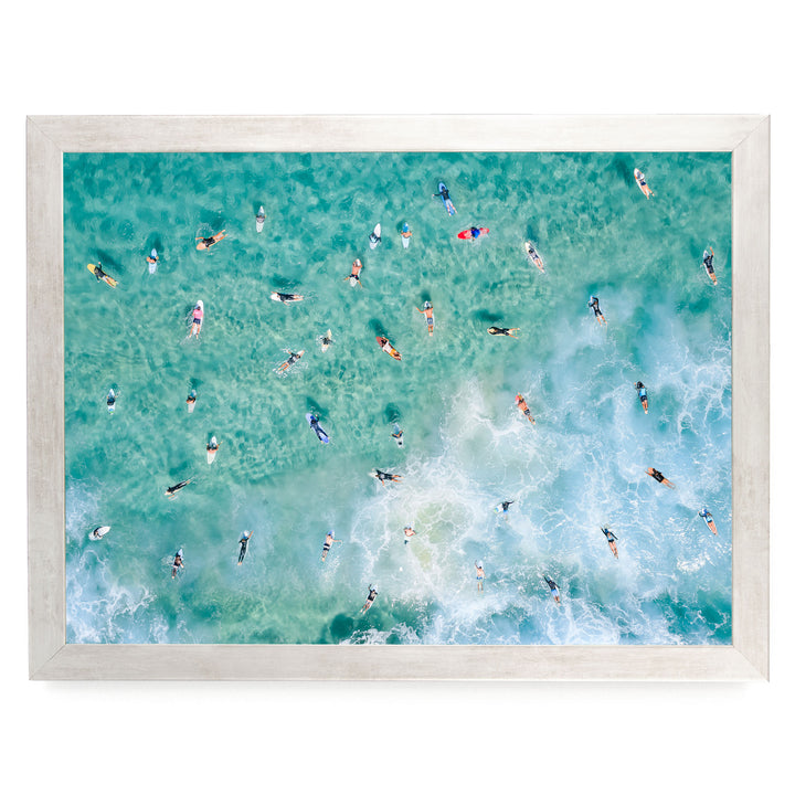 Surfers Paddling Out