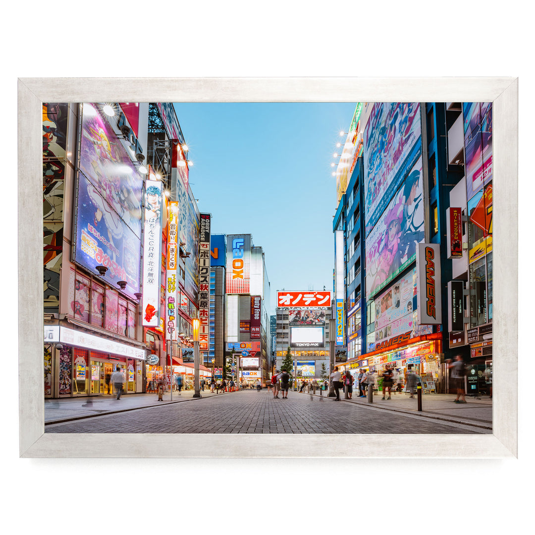 Akihabara Electric Town, Tokyo, Japan – fine art print in a silver frame, no mat