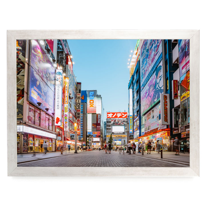 Akihabara Electric Town, Tokyo, Japan – fine art print in a silver frame, no mat