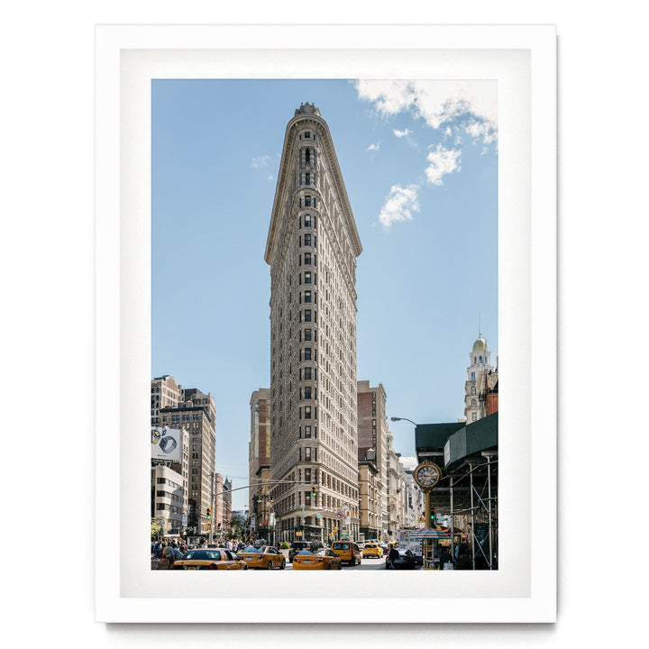 Flatiron Building, New York City – fine art print in a white frame with white mat