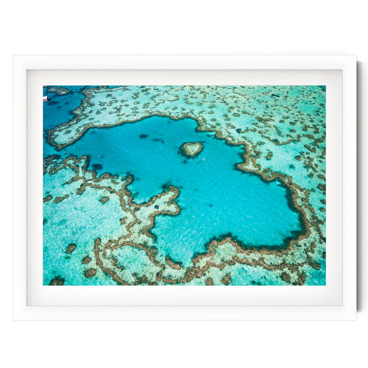 Great Barrier Reef, Queensland, Australia – fine art print in a white frame with white mat