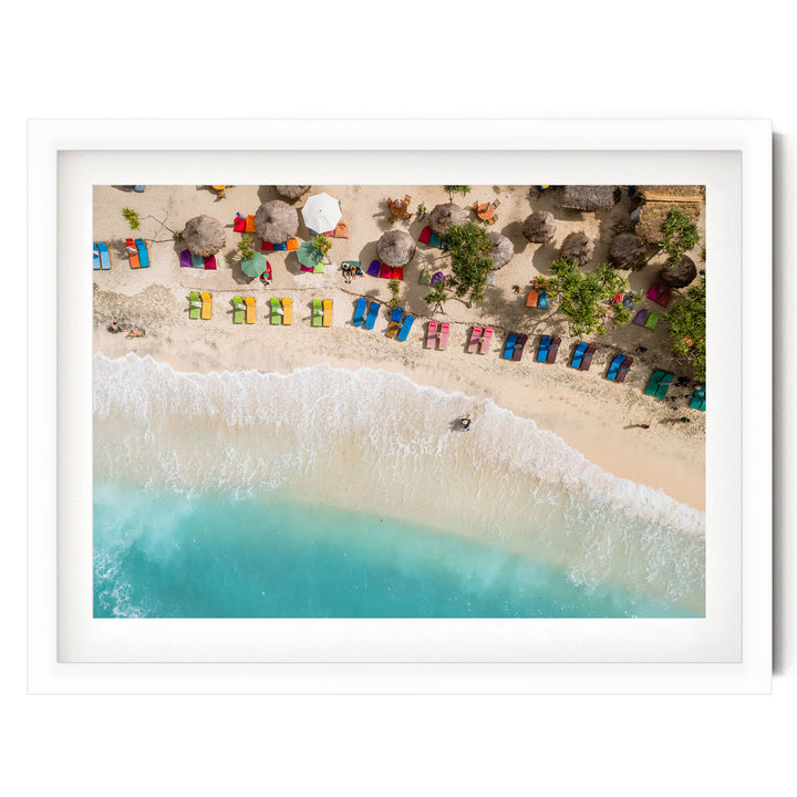 Tropical Escape, Maldives – fine art print in a white frame with white mat