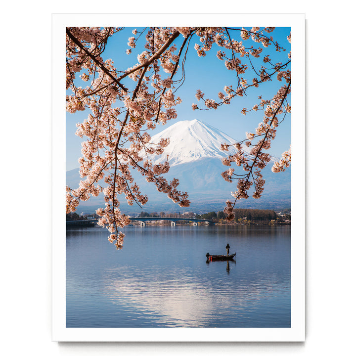 Fuji Five Lakes I, Japan – fine art print in a white frame, no mat