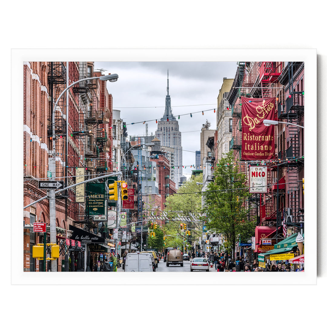 Little Italy, New York City – fine art print in a white frame, no mat