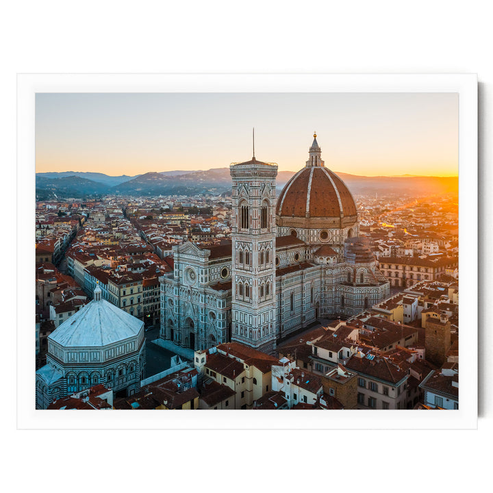 Florence Cathedral I, Tuscany, Italy – fine art print in a white frame, no mat