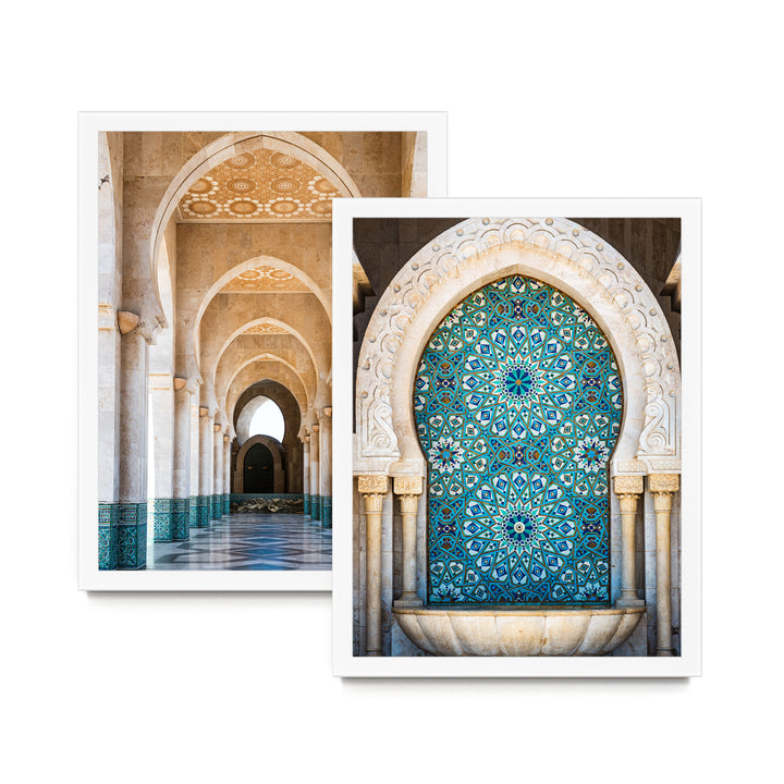 Moroccan Arches, Morocco – Print Set of 2 – fine art print set in white frames, no mat