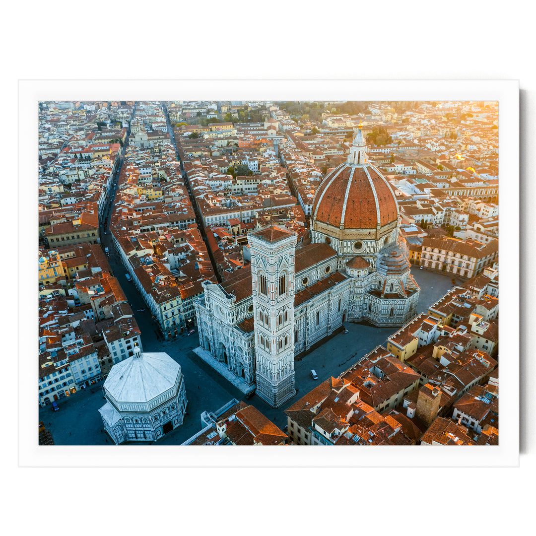 Florence Cathedral II, Tuscany, Italy – fine art print in a white frame, no mat