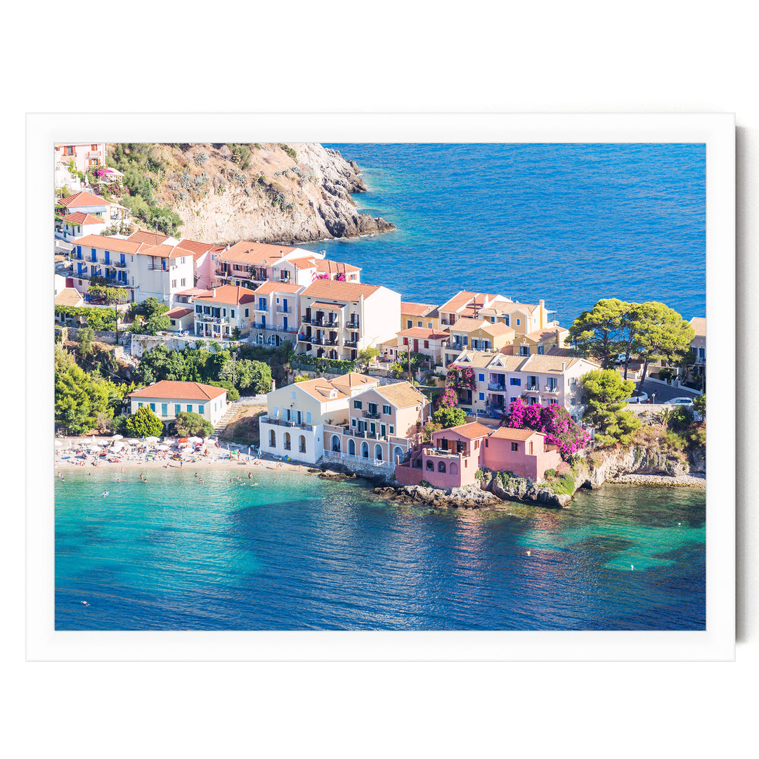 Assos, Kefalonia, Greece – fine art print in a white frame, no mat