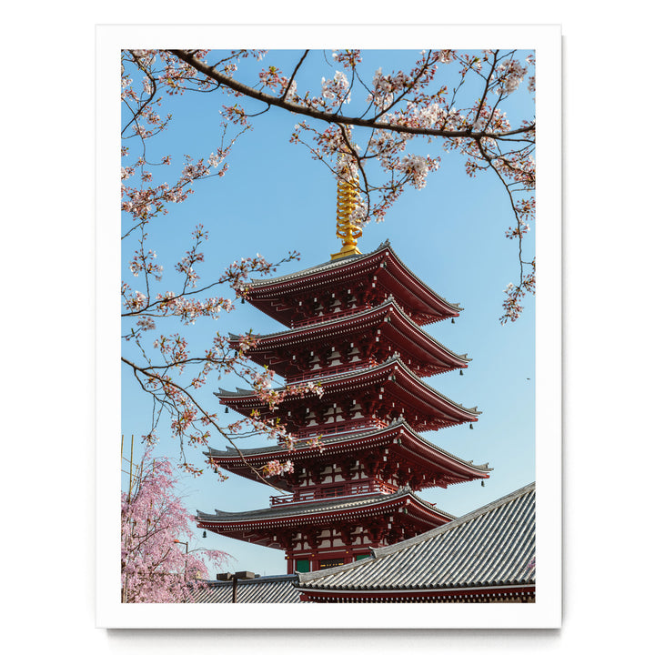 Asakusa Pagoda, Tokyo, Japan – fine art print in a white frame, no mat