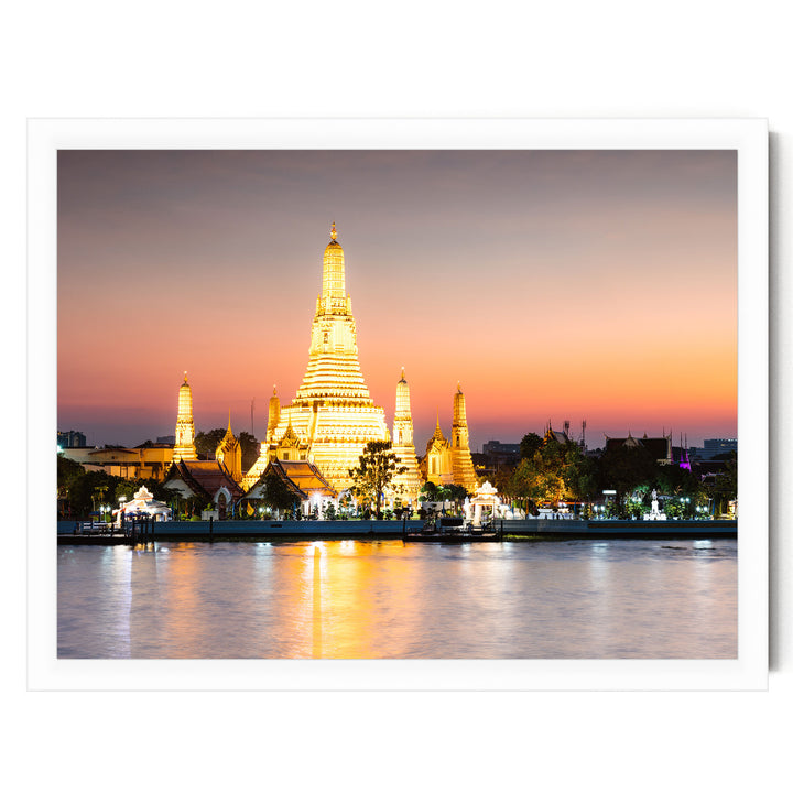 Wat Arun, Bangkok, Thailand – fine art print in a white frame, no mat
