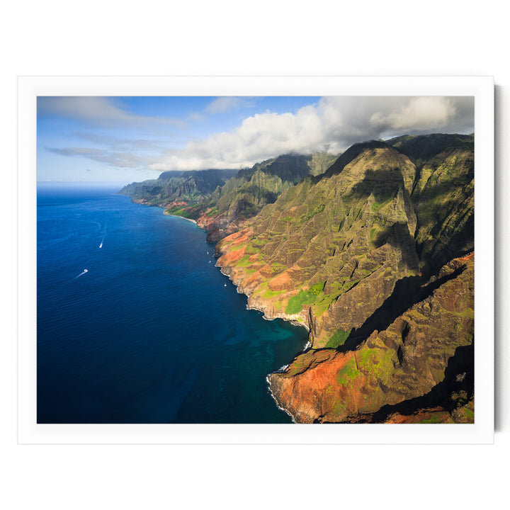 Na Pali Coast I, Kauai, Hawaii – fine art print in a white frame, no mat
