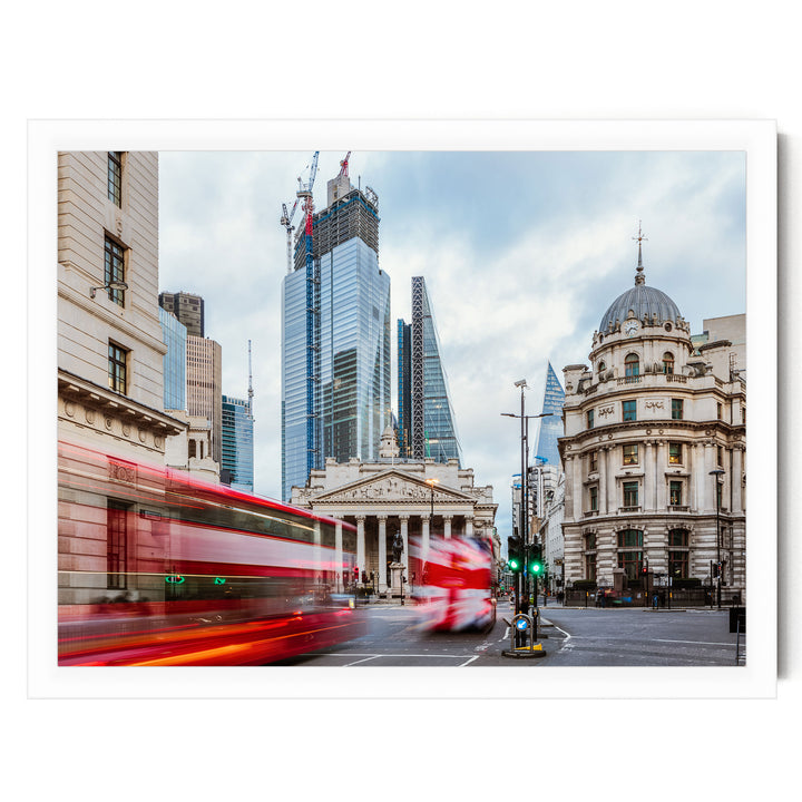 The City of London, England – fine art print in a white frame, no mat