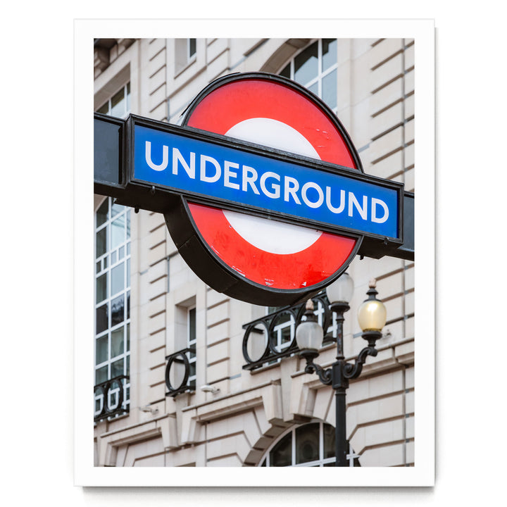 London Underground, England – fine art print in a white frame, no mat