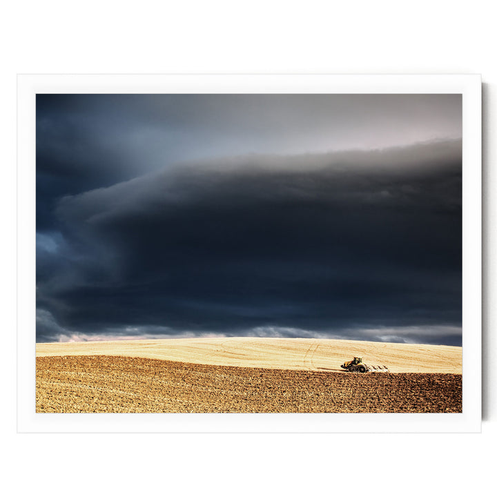 Incoming Storm, Tuscany, Italy – fine art print in a white frame, no mat