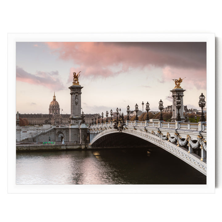 Pont Alexandre III, Paris, France – fine art print in a white frame, no mat