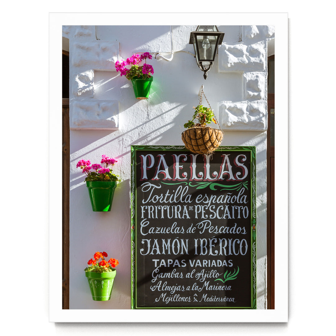 In the Streets of Andalusia III, Spain – fine art print in a white frame, no mat
