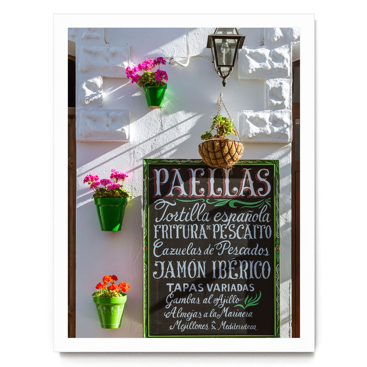 In the Streets of Andalusia III, Spain – fine art print in a white frame, no mat