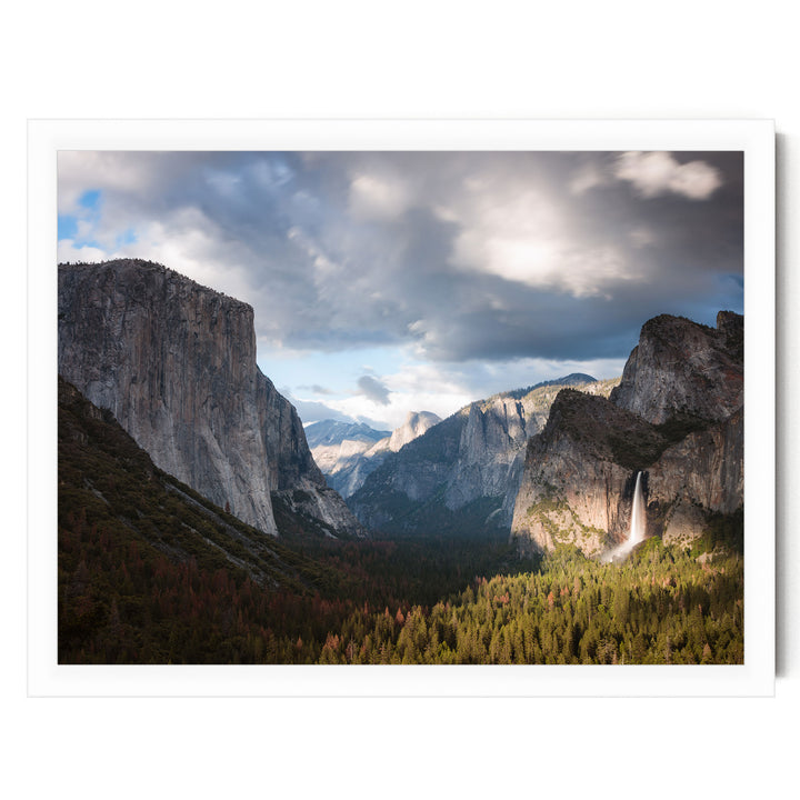 Yosemite Tunnel View, California – fine art print in a white frame, no mat