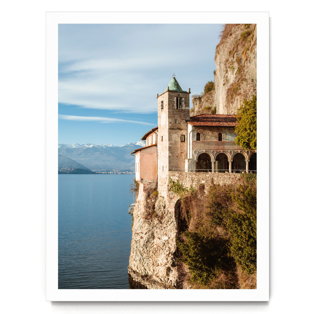 Hermitage on the Lake, Lake Como, Italy – fine art print in a white frame, no mat