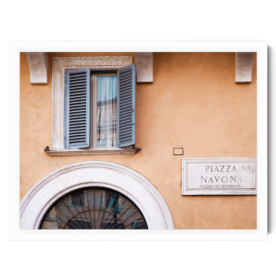 Piazza Navona, Rome, Italy – fine art print in a white frame, no mat