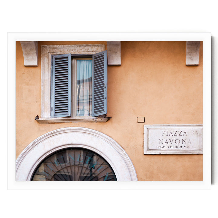 Piazza Navona, Rome, Italy – fine art print in a white frame, no mat