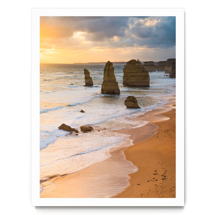 The Twelve Apostles II, Great Ocean Road, Australia – fine art print in a white frame, no mat