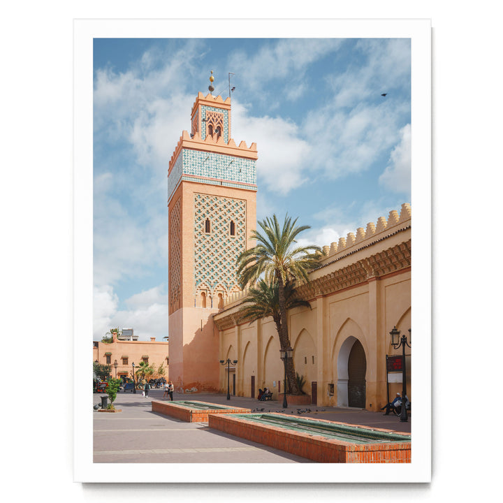 Moulay El Yazid Mosque, Marrakesh, Morocco – fine art print in a white frame, no mat