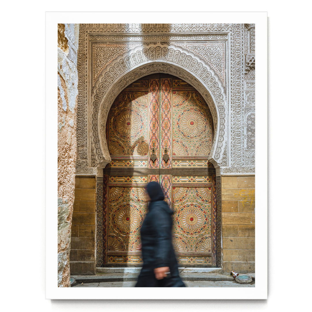 At the Medina, Fes, Morocco – fine art print in a white frame, no mat