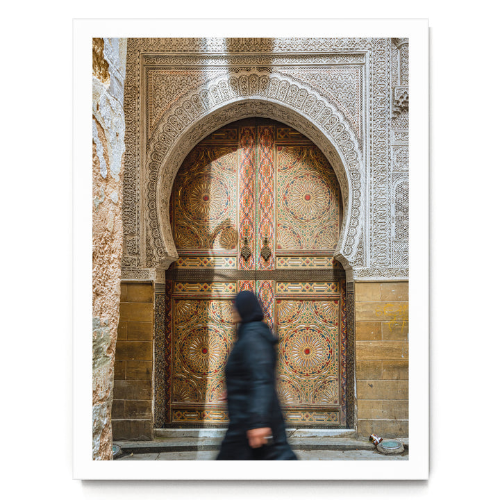 At the Medina, Fes, Morocco – fine art print in a white frame, no mat