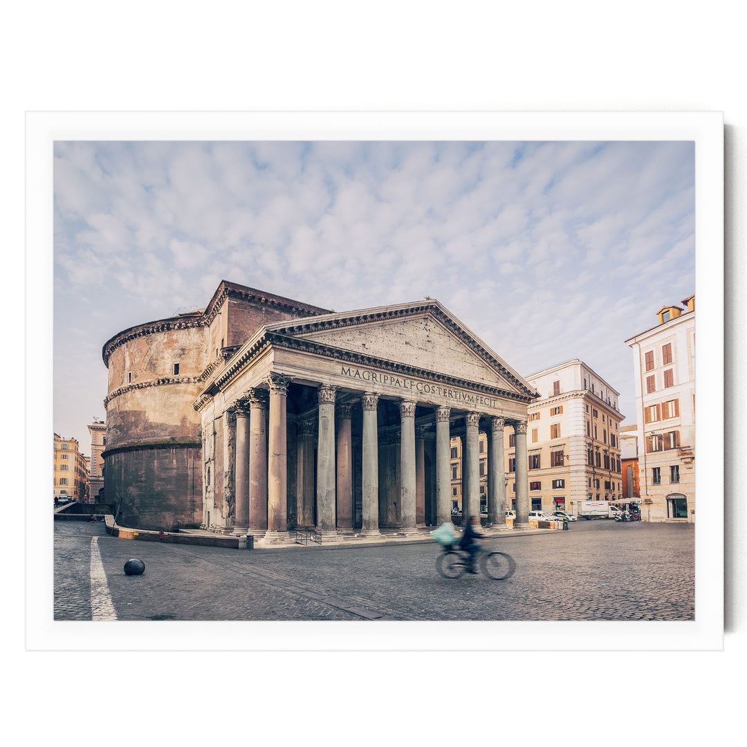 Pantheon, Rome, Italy – fine art print in a white frame, no mat
