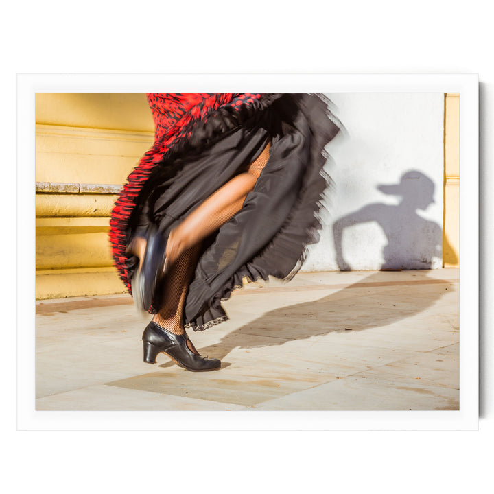 Flamenco Dancer, Andalusia, Spain – fine art print in a white frame, no mat