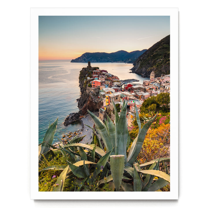 Corniglia, Cinque Terre, Italy – fine art print in a white frame, no mat