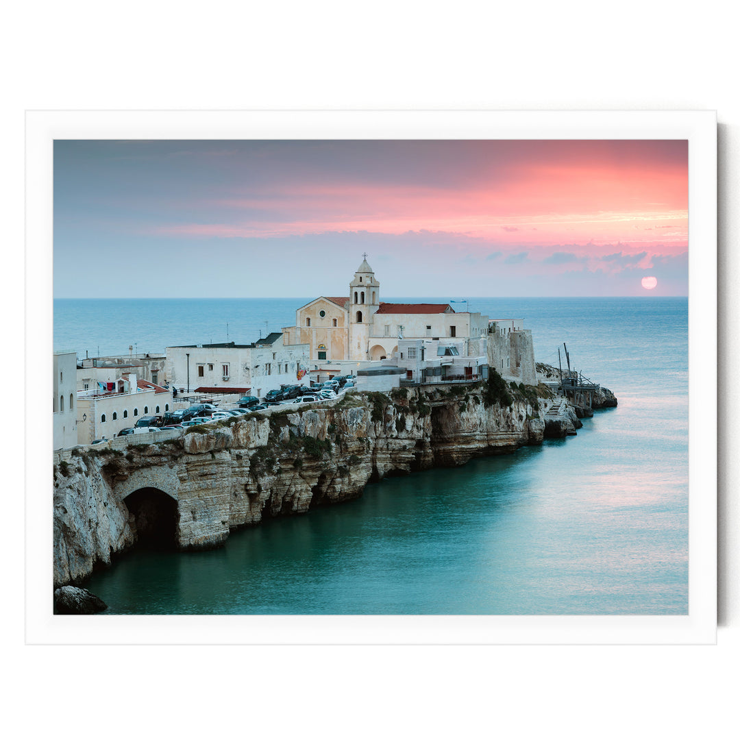 Vieste, Puglia II, Italy – fine art print in a white frame, no mat