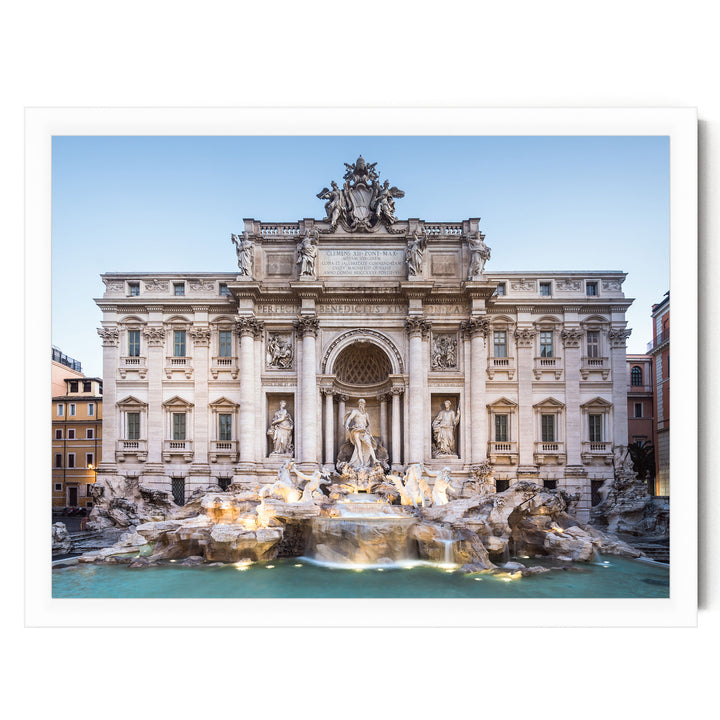 Trevi Fountain, Rome, Italy – fine art print in a white frame, no mat
