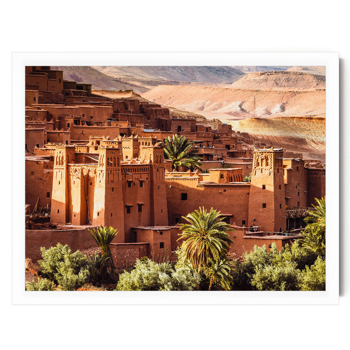 Ait Benhaddou, Morocco – fine art print in a white frame, no mat