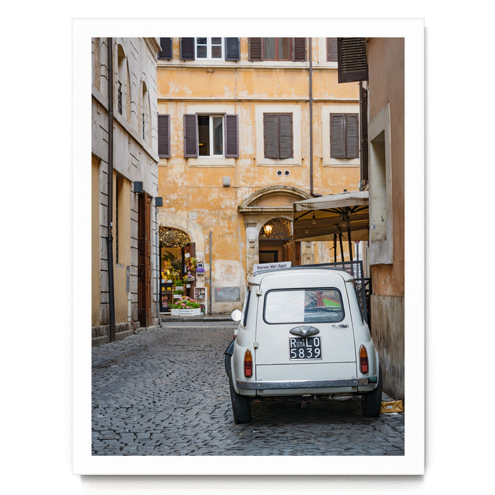 Alleys of Rome III, Italy – fine art print in a white frame, no mat