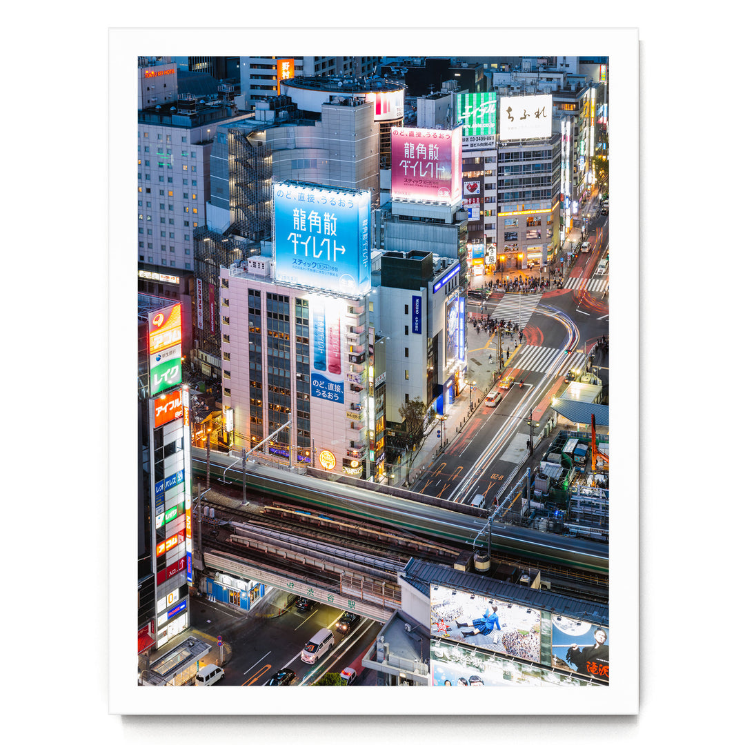 Tokyo Nights I, Japan – fine art print in a white frame, no mat