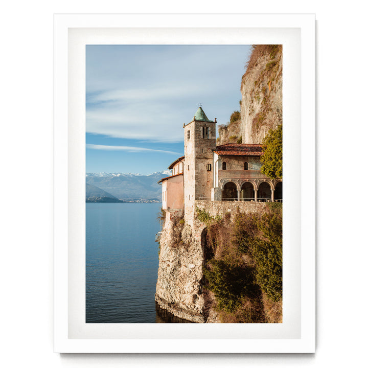 Hermitage on the Lake, Lake Como, Italy – fine art print in a white frame with white mat