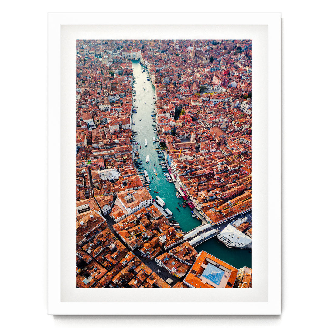 Grand Canal, Venice, Italy – fine art print in a white frame with white mat