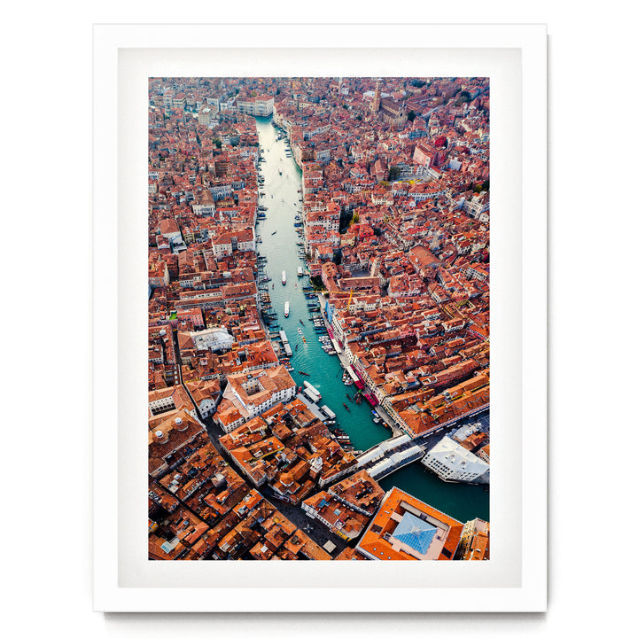 Grand Canal, Venice, Italy – fine art print in a white frame with white mat